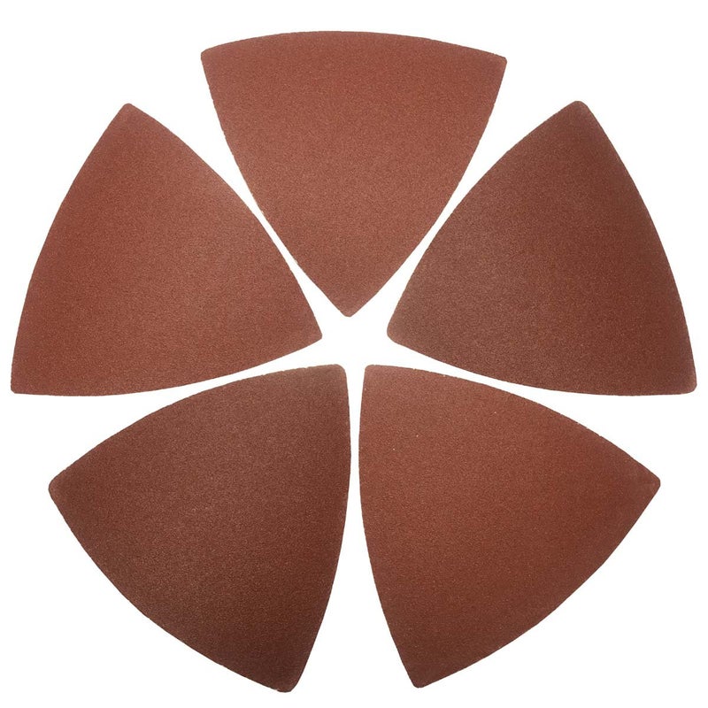 XXGO 60 Pcs 240 Grits 3-1/8 Inch 80mm Triangular Oscillating Tool Sanding Paper for Wood Sanding Fit 80mm Triangular Multi Tool Sanding Pads XG8020240 - Image 1